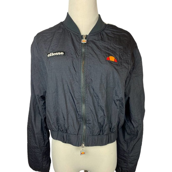 Ellesse Jackets & Blazers - Ellesse Cropped Black Zip Up Track Jacket